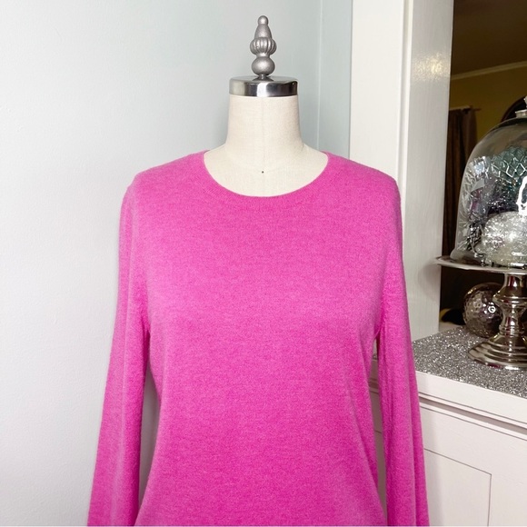 Talbots Pink Lambswool Crewneck Flutter Sleeve Sweater Small - Picture 3 of 11